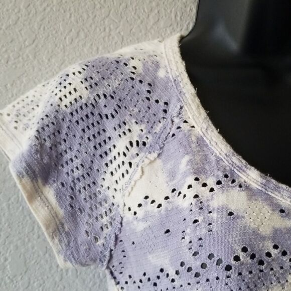 We The Free Cotton Tiedye Eyelet Tshirt - Picture 3 of 7